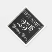 25th Birthday Party – スクリプファンシート+名前をカスタムする スタンダードランチョンナプキン (角)