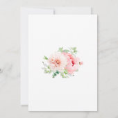 25th Birthday Party Feminine Pink Roses Floral Inv 招待状 (裏面)