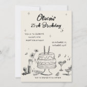 25th Birthday Party Invitation 招待状 (正面)