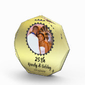 25th Gold Black Anniversary Gift Keepsake フォトブロック (右)