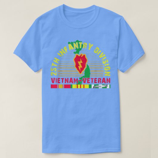 25th Infantry Division Vietnam Veteran  Tシャツ (デザイン正面)
