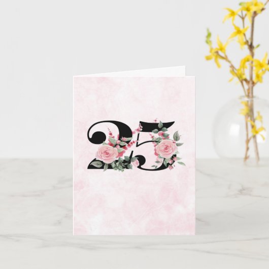 25th Milestone Anniversary -フローラ作業25 カード (黄色い花)