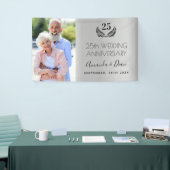 25th silverの結婚記念写真 横断幕 (トレードショー)