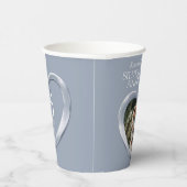 25th Silverの記念結婚ハート写真 紙コップ (右)