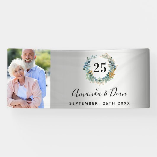25th silverの記念結婚写真黙示録 横断幕 (横)