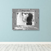 「25th Silver'結婚's Anniversary」シルバーバラ キャンバスプリント (インサイチュ (ウッドフロア))