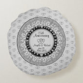 25th Silver結婚's Anniversary Accent Piler ラウンドクッション (裏面)