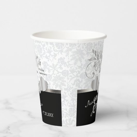 25th Silver and White Wedding Anniversary 紙コップ (右)