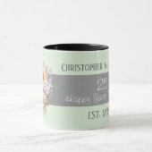 25th silver anniversary flowers names green マグカップ (中央)