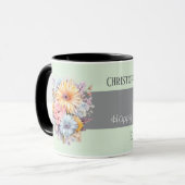 25th silver anniversary flowers names green マグカップ (正面左)