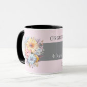 25th silver anniversary flowers names pink マグカップ (正面左)