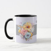 25th silver anniversary flowers names purple マグカップ (左)
