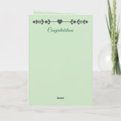 25th Silver Anniversary photo green grey カード (裏面)