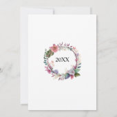 25th Silver Surprise Wedding Anniversary Floral 招待状 (裏面)