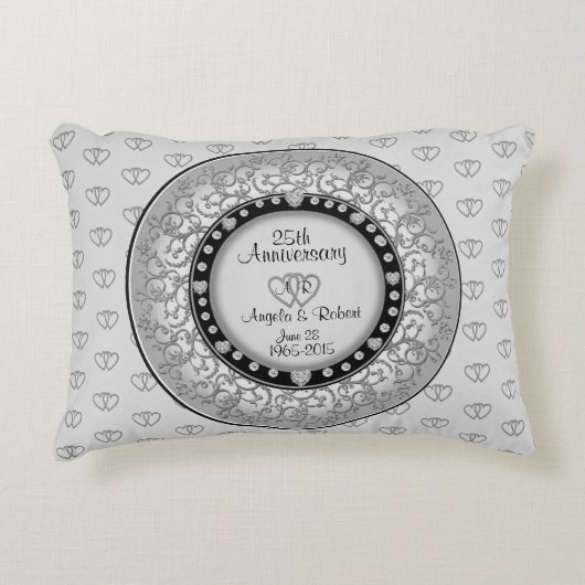 25th Silver Wedding Anniversary アクセントクッション (正面)