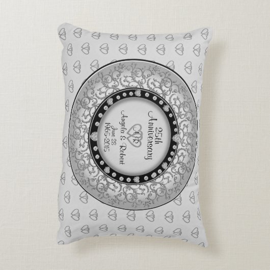 25th Silver Wedding Anniversary アクセントクッション (裏面(縦))