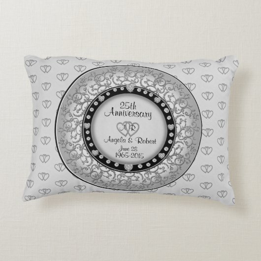 25th Silver Wedding Anniversary アクセントクッション (裏面)