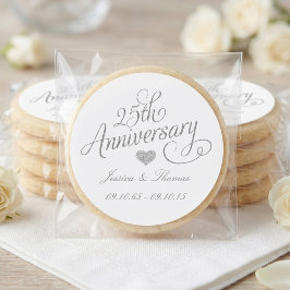 25th Silver Wedding Anniversary ラウンドシール