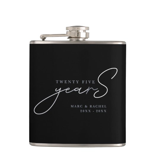 25th Silver Wedding Anniversary Gift フラスク (正面)