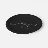 25th Silver Wedding Anniversary Paper Plate ペーパープレート (アングル)