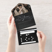 25th Silver's Anniversary 結婚 meal RSVPの写真 オールインワン招待状 (切り取り部)