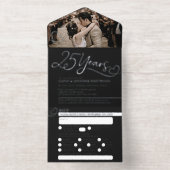 25th Silver's Anniversary 結婚 meal RSVPの写真 オールインワン招待状 (内側)