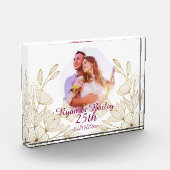 25th Spring Flowers Wedding Anniversary Design フォトブロック (左)