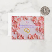 25th Wedding Anniversary Card for Couples – Silver ノートカード (正面/裏面インサイチュ)