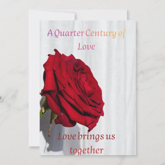 25th Wedding Anniversary Card for Parents – Silver シーズンカード (正面)