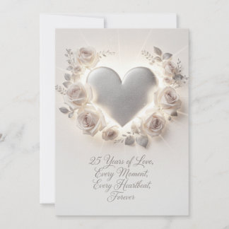 25th Wedding Anniversary Card – Romantic Luxury  シーズンカード