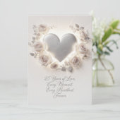 25th Wedding Anniversary Card – Romantic Luxury シーズンカード (スタンド正面)