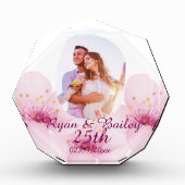 25th Wedding Anniversary Cherry Blossom Design フォトブロック (正面)