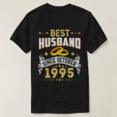 25th Wedding Anniversary Gifts Best Husband Since  Tシャツ (デザイン正面)