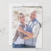 25th Wedding Anniversary Greenery Floral Photo 招待状 (裏面)