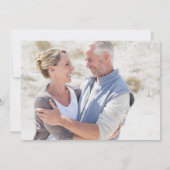 25th Wedding Anniversary Greenery Floral Photo 招待状 (裏面)