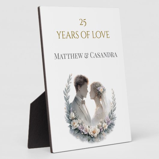 25th Wedding Anniversary Heirloom Celebration フォトプラーク (側面)