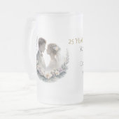 25th Wedding Anniversary Heirloom Celebration フロストグラスビールジョッキ (正面左)