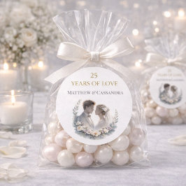 25th Wedding Anniversary Heirloom Celebration ラウンドシール