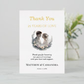 25th Wedding Anniversary Heirloom Celebration 箔シーズンカード (立ち正面)