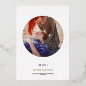 25th Wedding Anniversary Heirloom Celebration 箔シーズンカード (裏面)