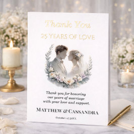 25th Wedding Anniversary Heirloom Celebration 箔シーズンカード