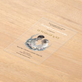 25th Wedding Anniversary Heirloom-Like Celebration アクリル招待状 (レイダウン)