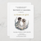 25th Wedding Anniversary Heirloom-Like Celebration 招待状 (正面/裏面)