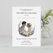 25th Wedding Anniversary Heirloom-Like Celebration 箔シーズンカード (立ち正面)