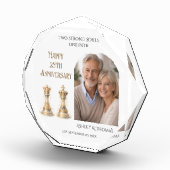 25th Wedding Anniversary King Queen Gift Keepsake フォトブロック (右)