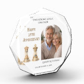 25th Wedding Anniversary King Queen Gift Keepsake フォトブロック (左)