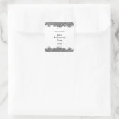 25th Wedding Anniversary Silver Faux Glitter  スクエアシール (バッグ)