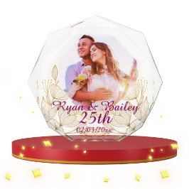 25th Wedding Anniversary Spring Flowers Design フォトブロック