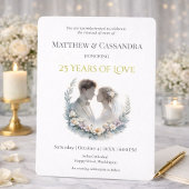 25th Wedding Anniversary Vow Renewal 招待状