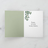 25th Wedding Anniversary Wine and Ivy   カード (内部)